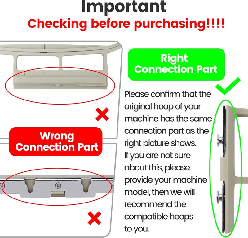 New brothread Embroidery Machine Hoop SA432 with 4"x4" Embroidery Area Compatible with Brother SE700 PE545 SE600 LB5500 PE535 550D SE630 LB5000 SE625 SE425 400 PE540D PE525 PE500 BabyLock Sofia2 Verve - Image 3